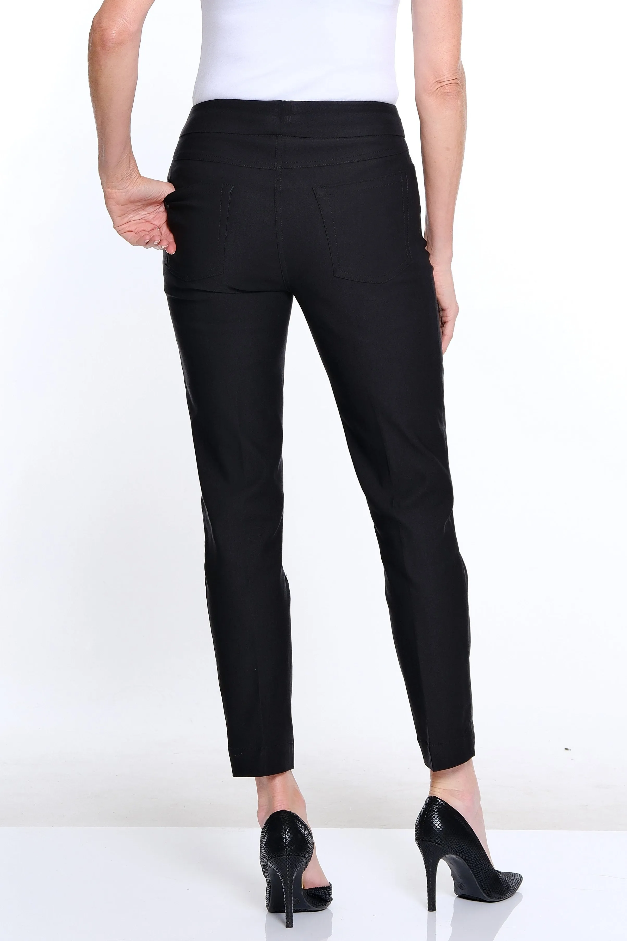 Thin Her Fine Line Twill Ankle Pant - Black sold by SlimSation product image thumbnail 2