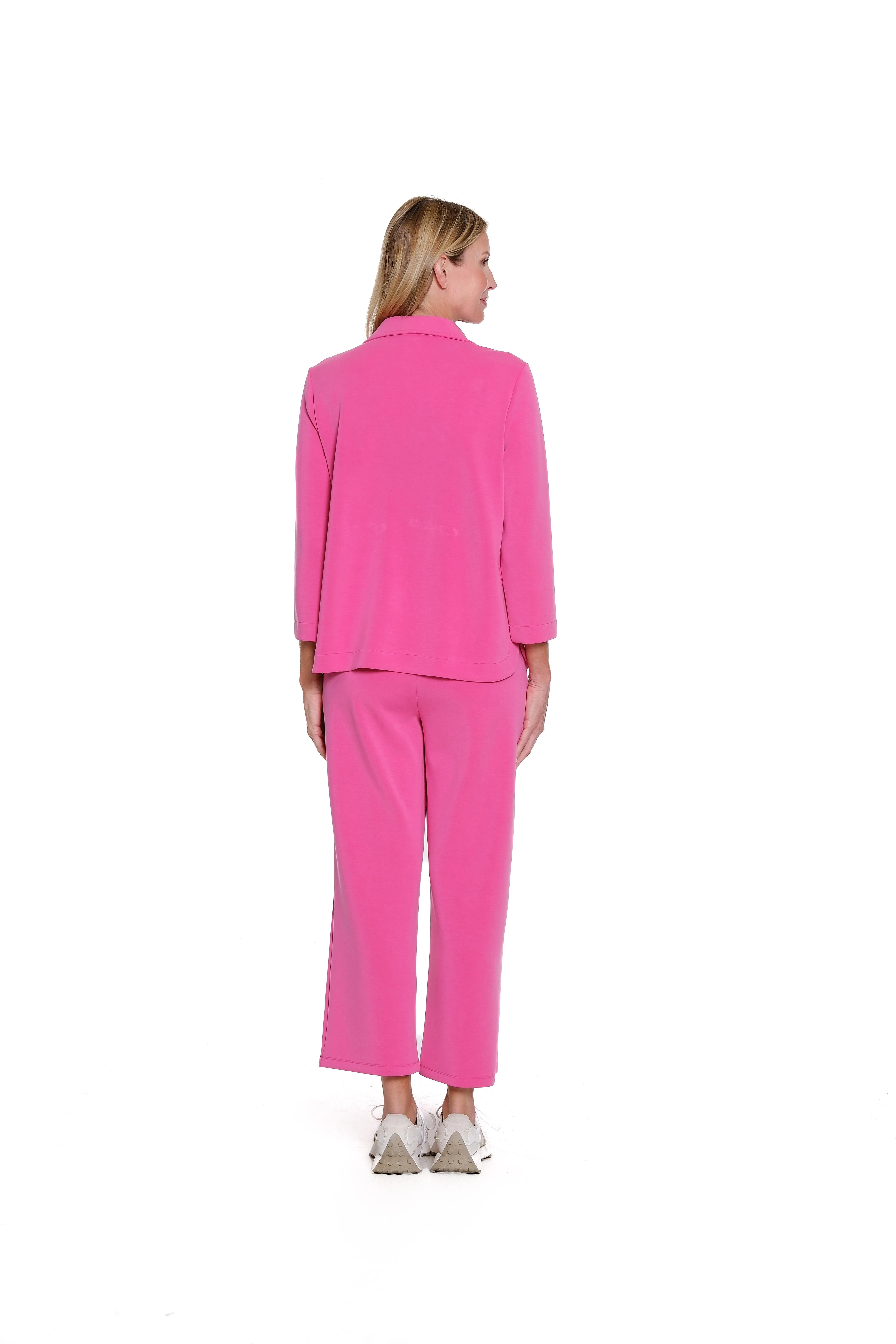 Wide Leg Knit Crop Pant - Candy Pink sold by SlimSation product image thumbnail 2