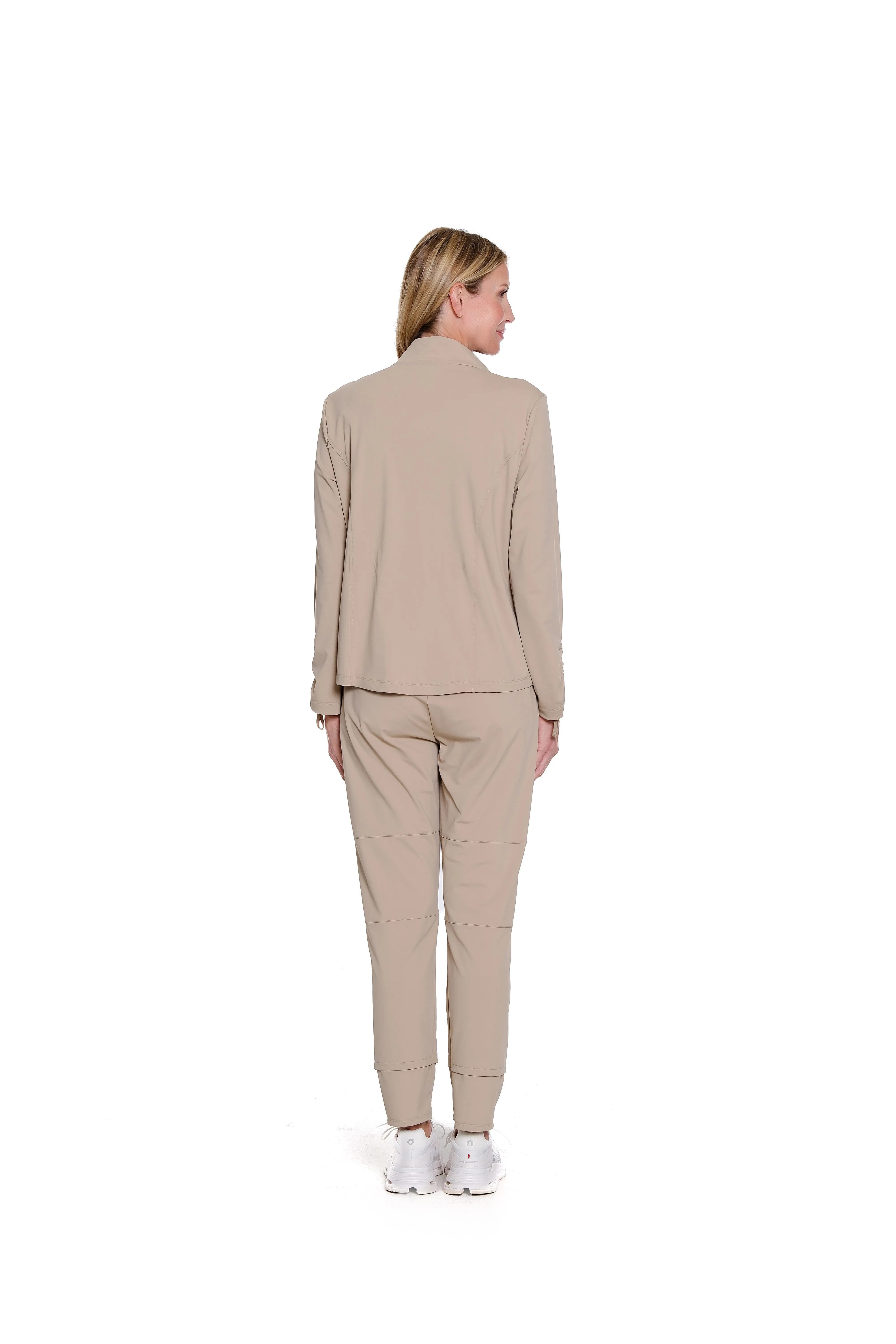 Stretch Knit Jogger Ankle Pant - Taupe sold by SlimSation product image thumbnail 4