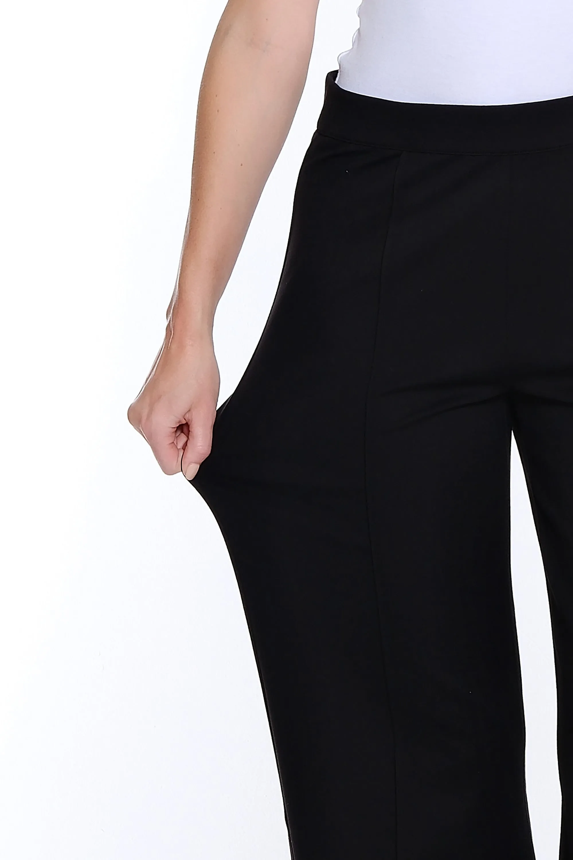Ponte Wide Leg Crop Pant- Plus - Black sold by SlimSation product image thumbnail 5