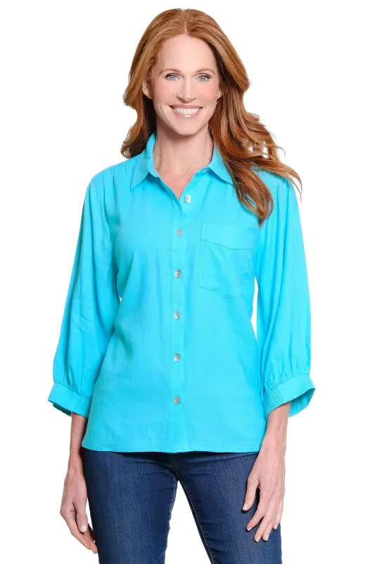 Pocket Front Tunic - Aqua made by SlimSation