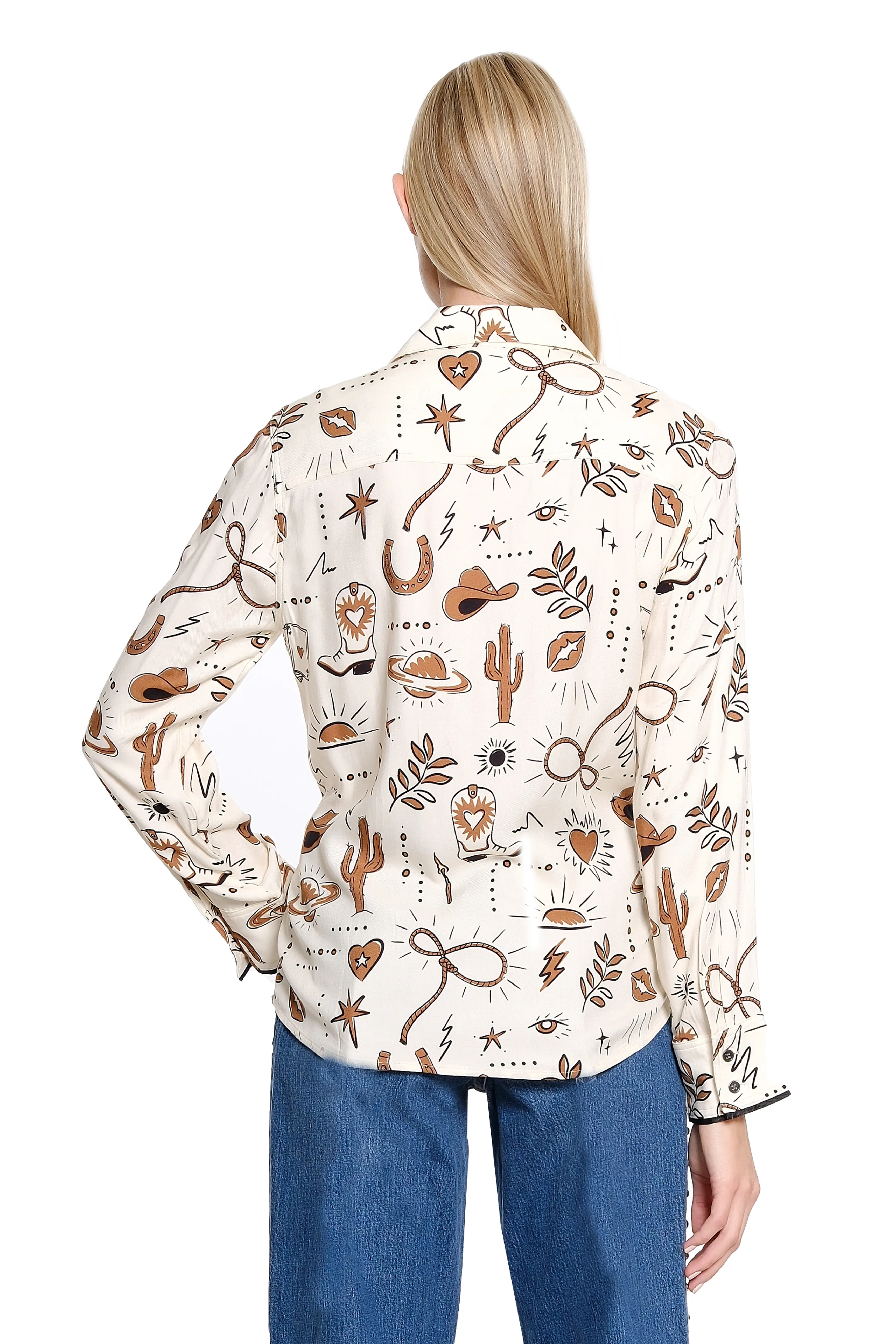 Print Button Up Shirt Jacket - Multi sold by SlimSation product image thumbnail 2