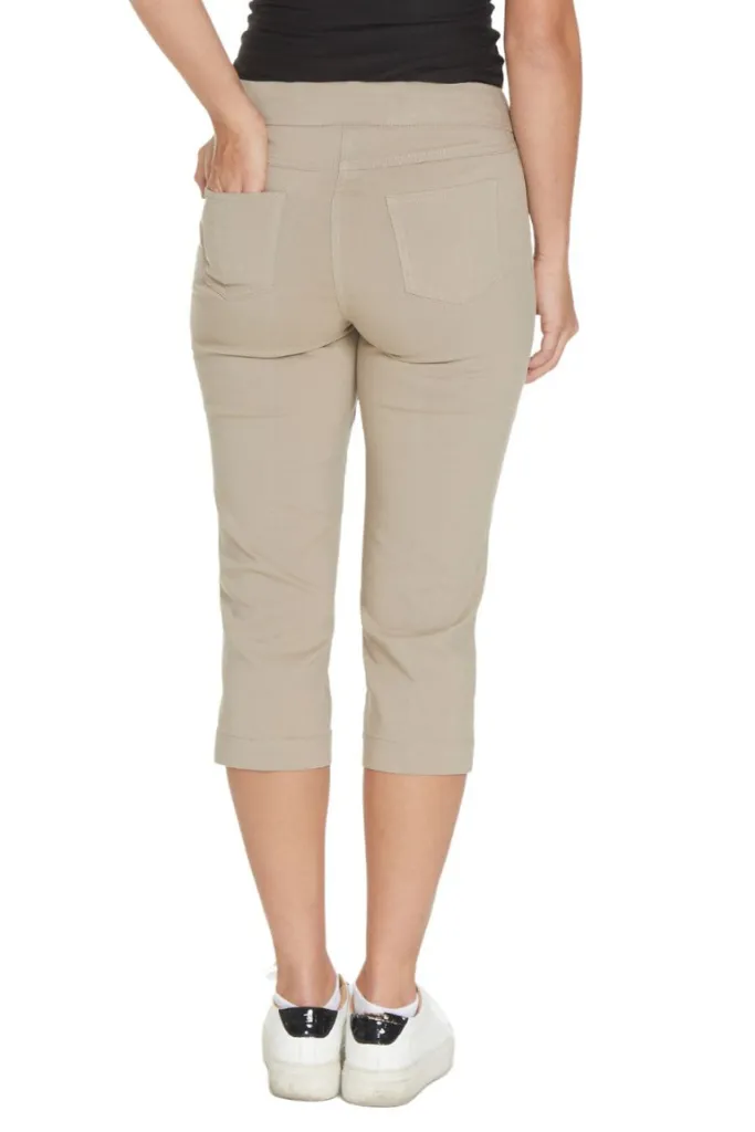 Plus Size Stone Capri Pants With Pockets sold by SlimSation product image thumbnail 2