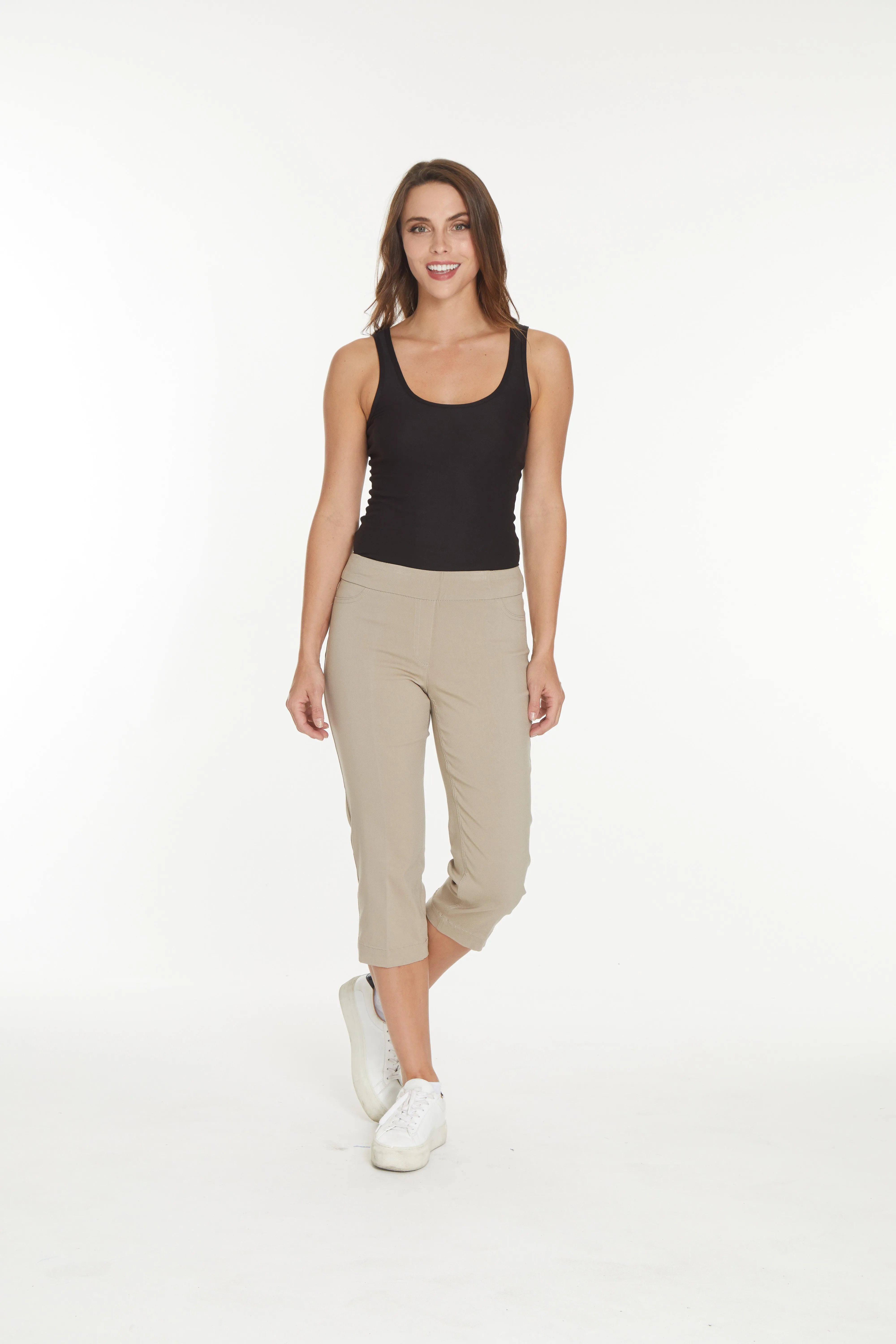 Plus Size Stone Capri Pants With Pockets sold by SlimSation product image thumbnail 4