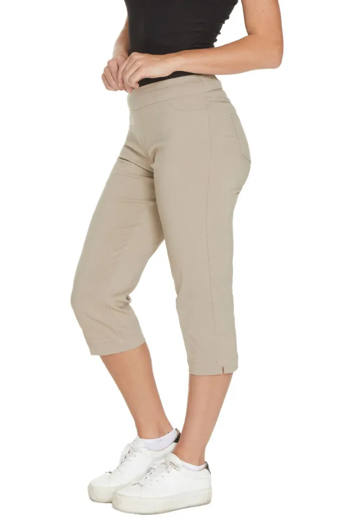 Plus Size Stone Capri Pants With Pockets sold by SlimSation product image thumbnail 3