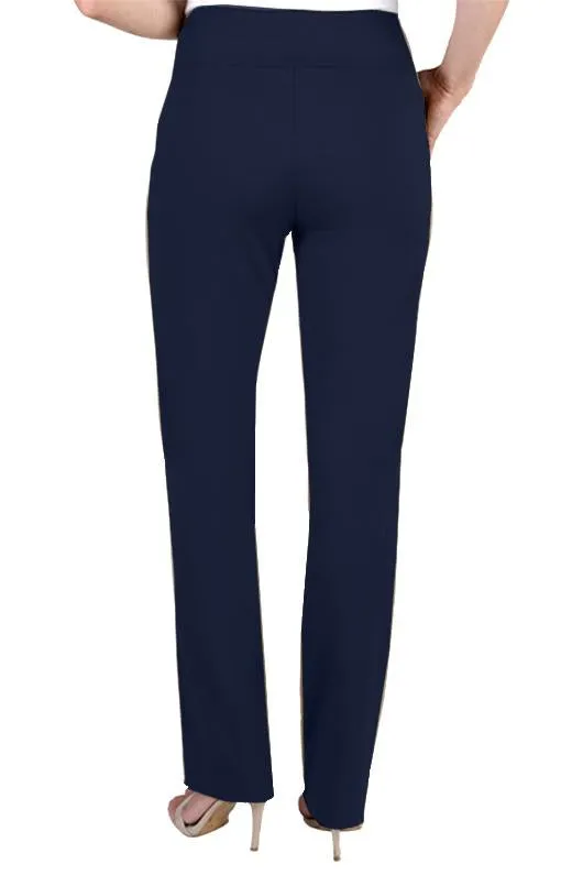 Petite Wide Band Pull On Relaxed Leg Pants - Midnight Blue sold by SlimSation product image thumbnail 2