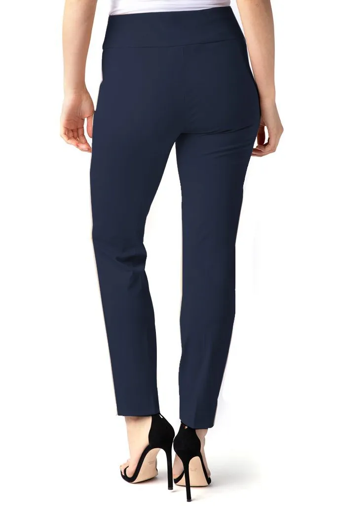 Petite Elastic Waist Ankle Pants - Midnight Blue sold by SlimSation product image thumbnail 3