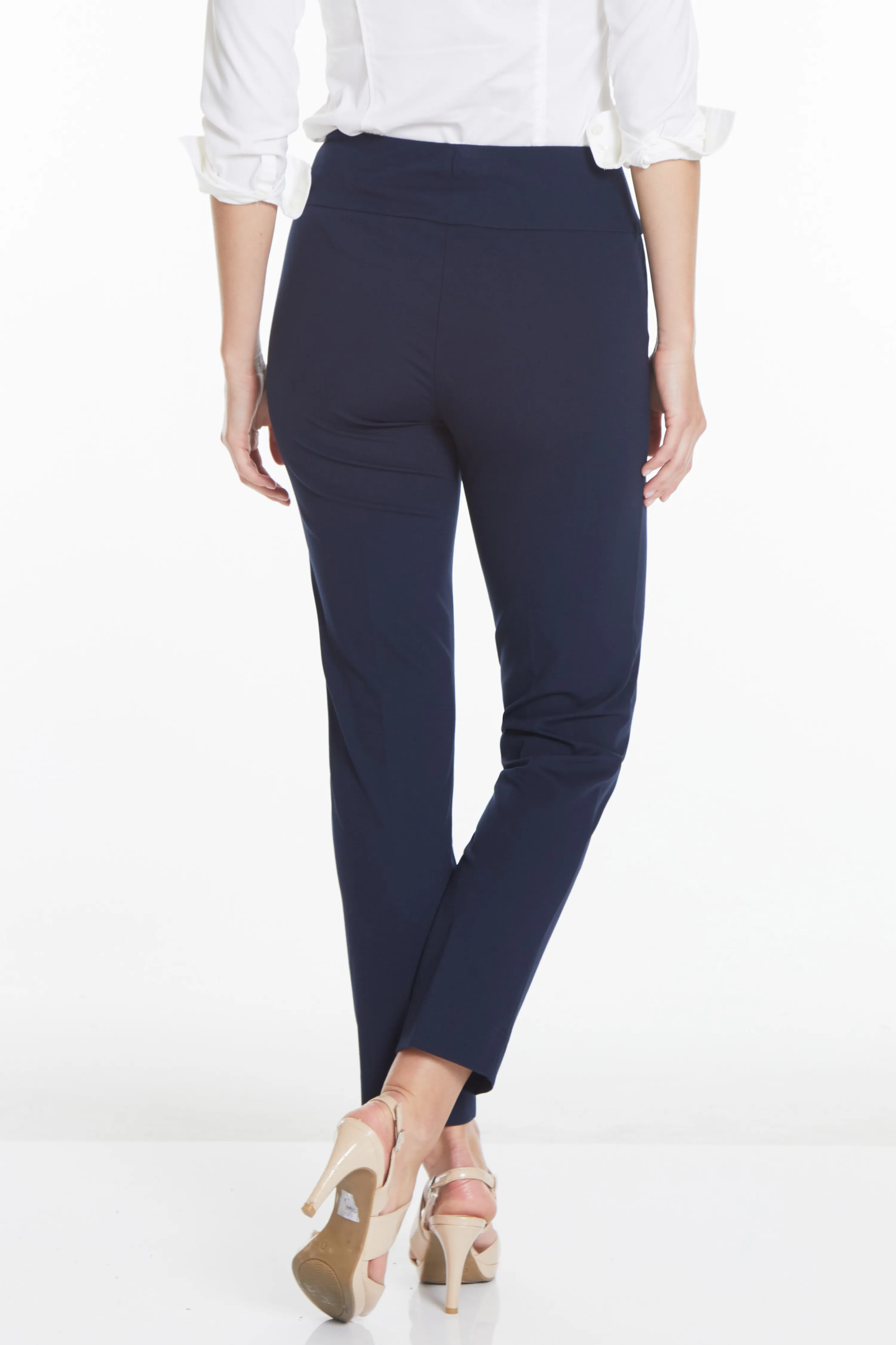 WIDE BAND PULL ON NARROW LEG PANT - Midnight sold by SlimSation product image thumbnail 2