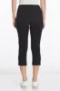 Plus Size Black Crop Pants with Pockets & Strap Hem Vents sold by SlimSation
