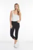 Plus Size Black Crop Pants with Pockets & Strap Hem Vents sold by SlimSation