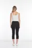 Plus Size Black Crop Pants with Pockets & Strap Hem Vents sold by SlimSation
