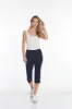 Pull-On Midnight Blue Capri Pants With Pockets sold by SlimSation