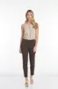 Pull On Ankle Pants - Chocolate Brown sold by SlimSation