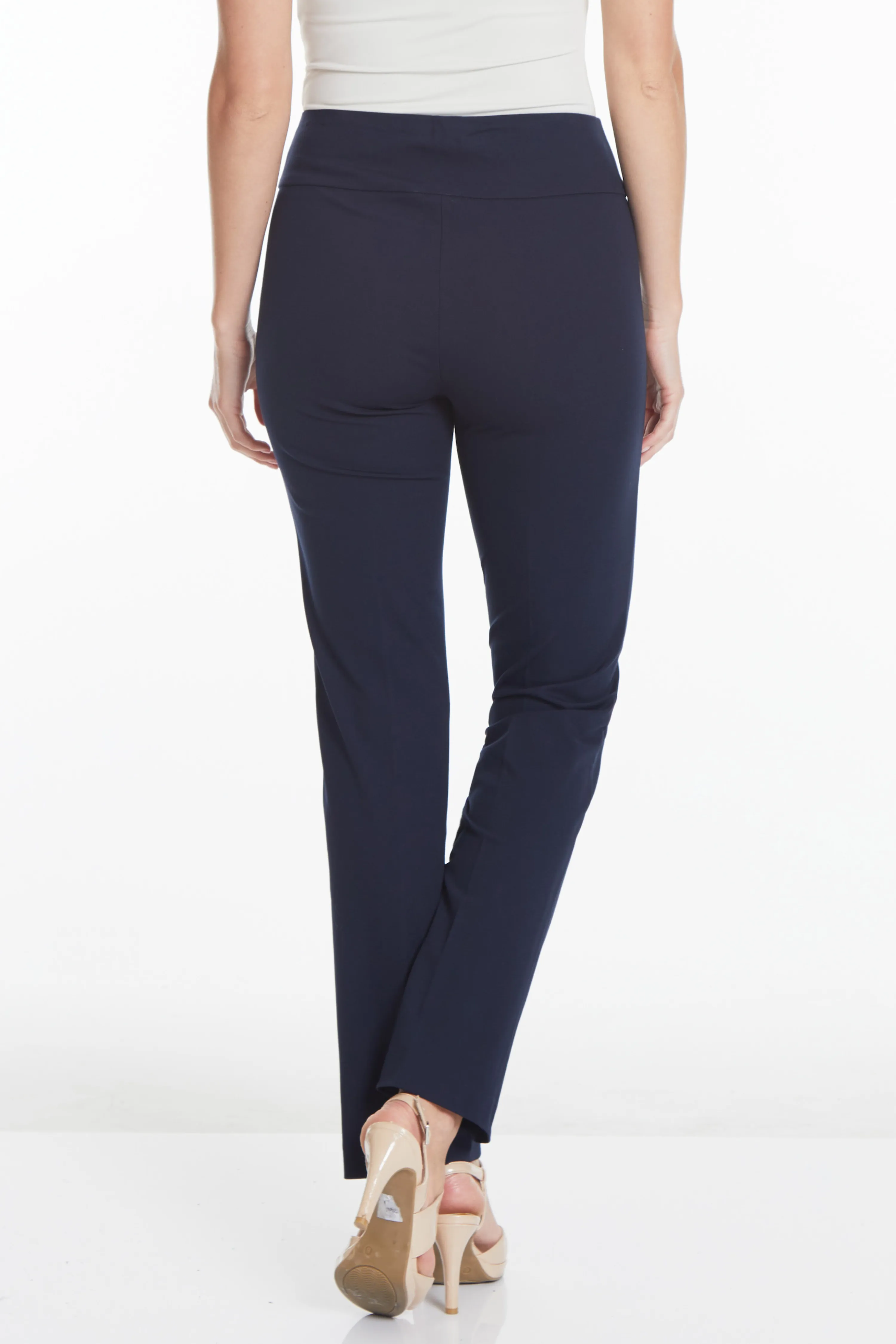 Wide Band Pull On Solid EASE-Y-Fit Knit Relaxed Pant - Midnight Blue sold by SlimSation product image thumbnail 2