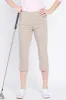Golf Capri Pants With Pockets - Stone sold by SlimSation