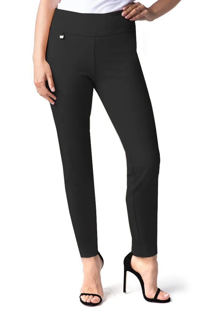 Plus Size Black Elastic Waist Ankle Pants sold by SlimSation