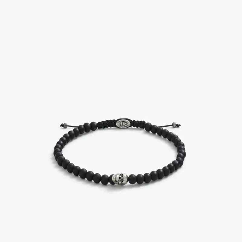 Sterling Silver Skull Bead Bracelet sold by WP Standard