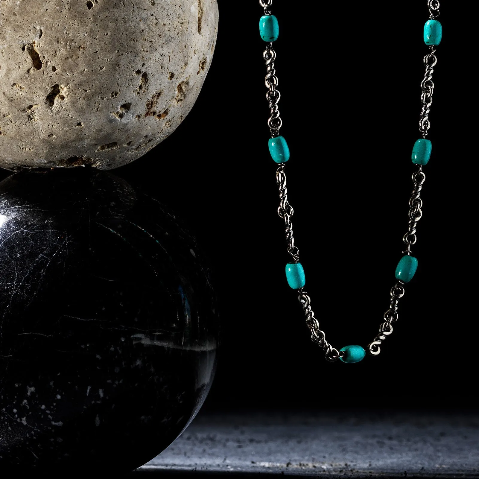 Sterling Silver Turquoise Twisted Cable Chain Necklace sold by WP Standard product image thumbnail 5