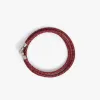 Sterling Silver 3MM C Clasp Braided Leather Bracelet sold by WP Standard