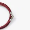 Sterling Silver 3MM C Clasp Braided Leather Bracelet sold by WP Standard