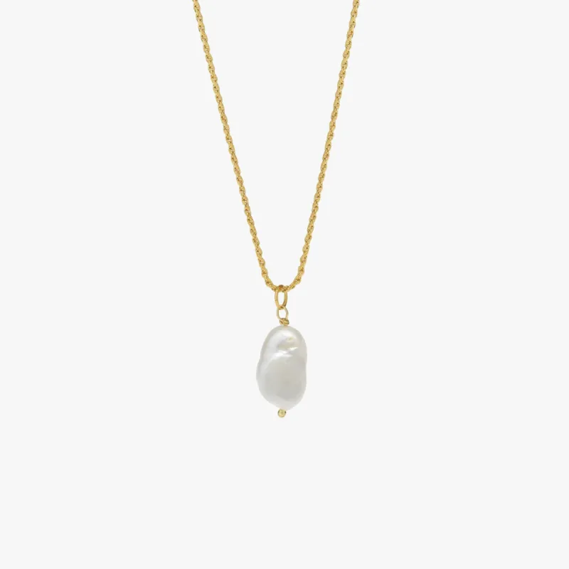 Gold Pearl Pendant Necklace sold by WP Standard