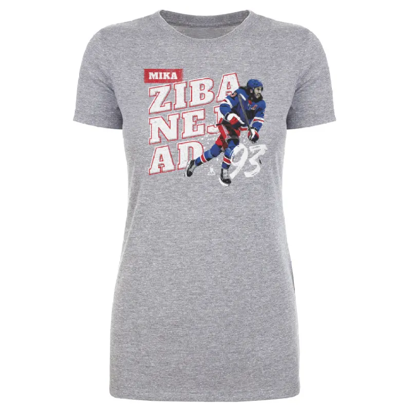 Mika Zibanejad New York R Player Name WHT sold by 500 Level