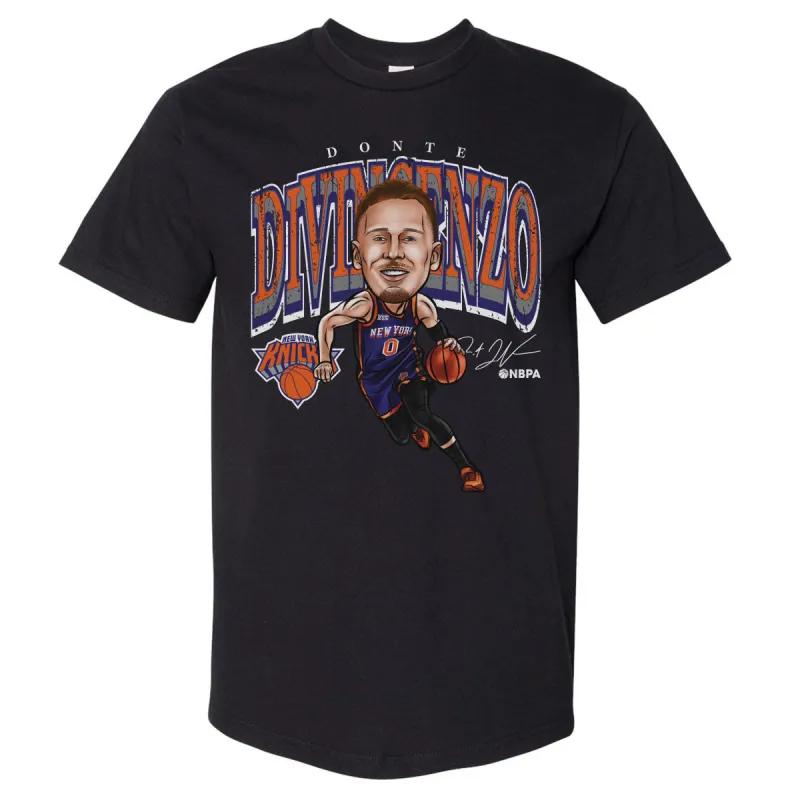 Donte DiVincenzo New York Knicks Cartoon WHT sold by 500 Level