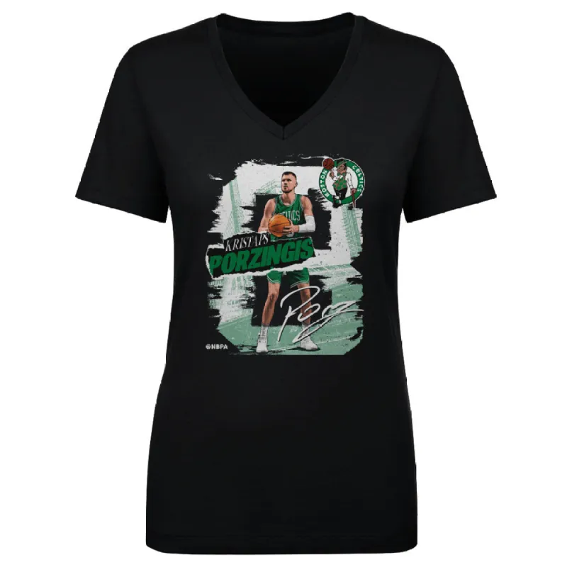 Kristaps Porzingis Boston Celtics Rough WHT sold by 500 Level