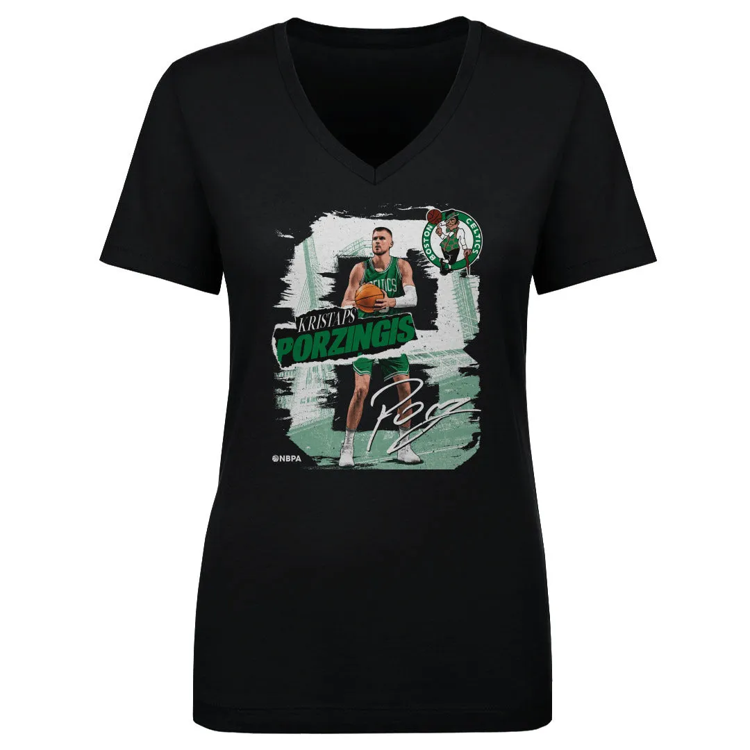 Kristaps Porzingis Boston Celtics Rough WHT sold by 500 Level