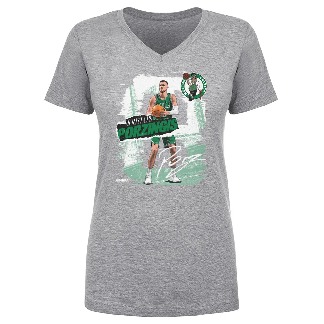 Kristaps Porzingis Boston Celtics Rough WHT sold by 500 Level product image thumbnail 2