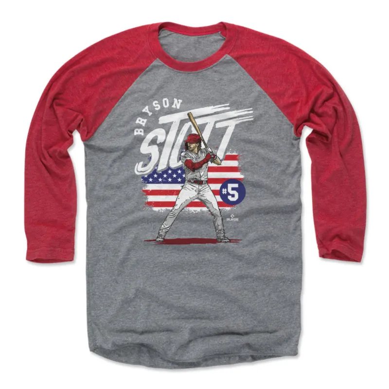 Bryson Stott Philadelphia American Flag WHT sold by 500 Level