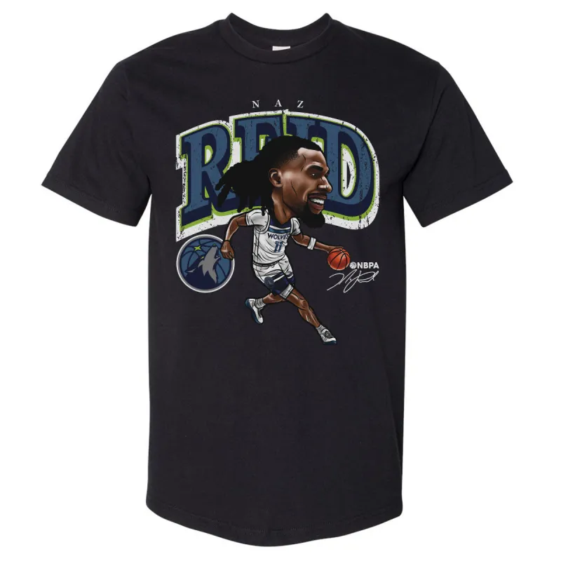 Naz Reid Minnesota Timberwolves Cartoon WHT sold by 500 Level