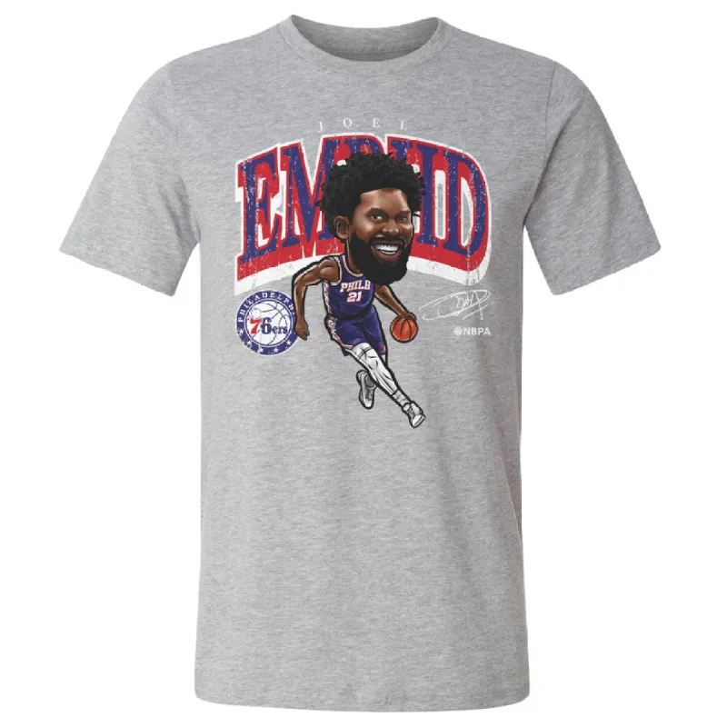 Joel Embiid Philadelphia 76ers Cartoon WHT sold by 500 Level