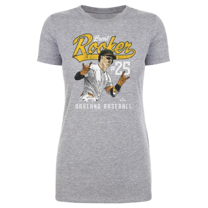 Brent Rooker Oakland Player Name WHT sold by 500 Level