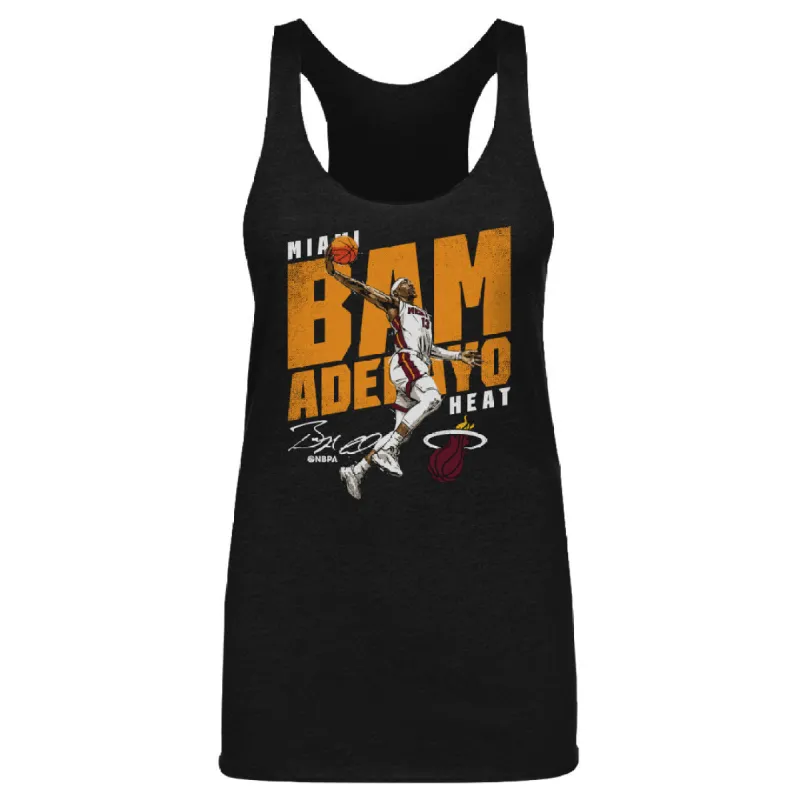 Bam Adebayo Miami Heat Slant WHT sold by 500 Level