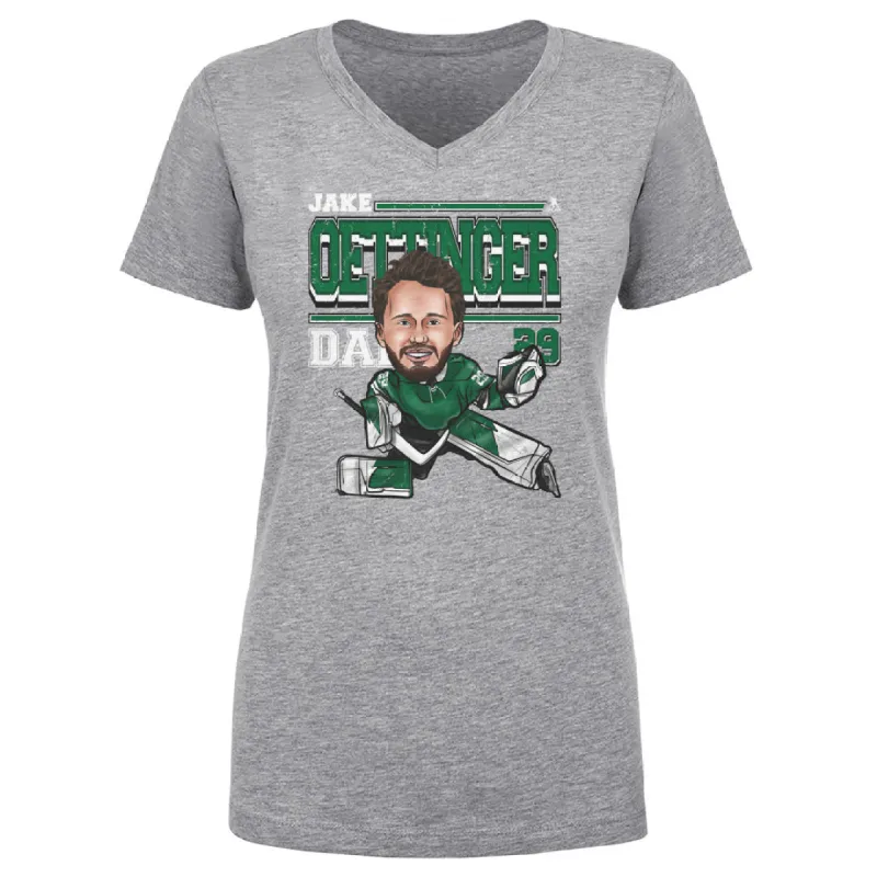 Jake Oettinger Dallas Cartoon WHT sold by 500 Level