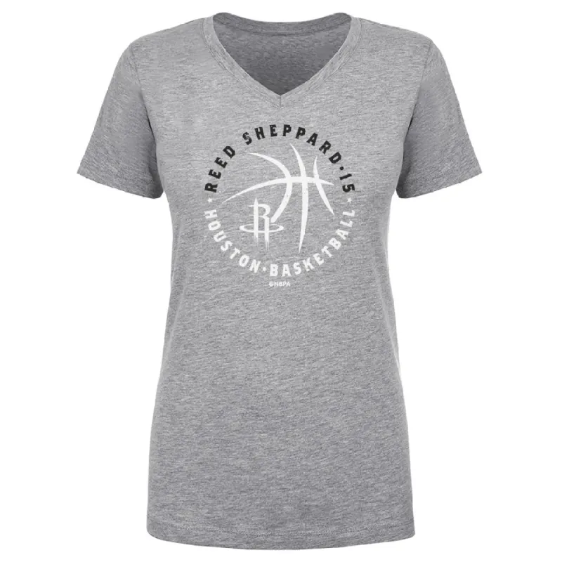 Reed Sheppard Houston Rockets Player Ball WHT sold by 500 Level