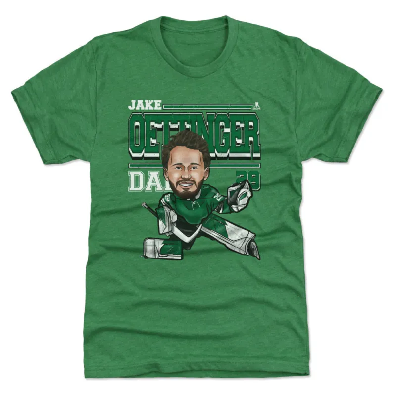 Jake Oettinger Dallas Cartoon WHT sold by 500 Level