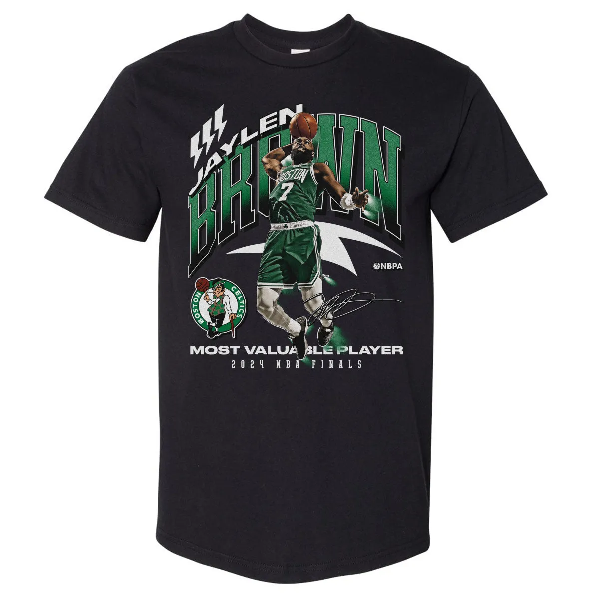 Jaylen Brown Boston Celtics 2024 NBA Finals MVP Award WHT sold by 500 Level