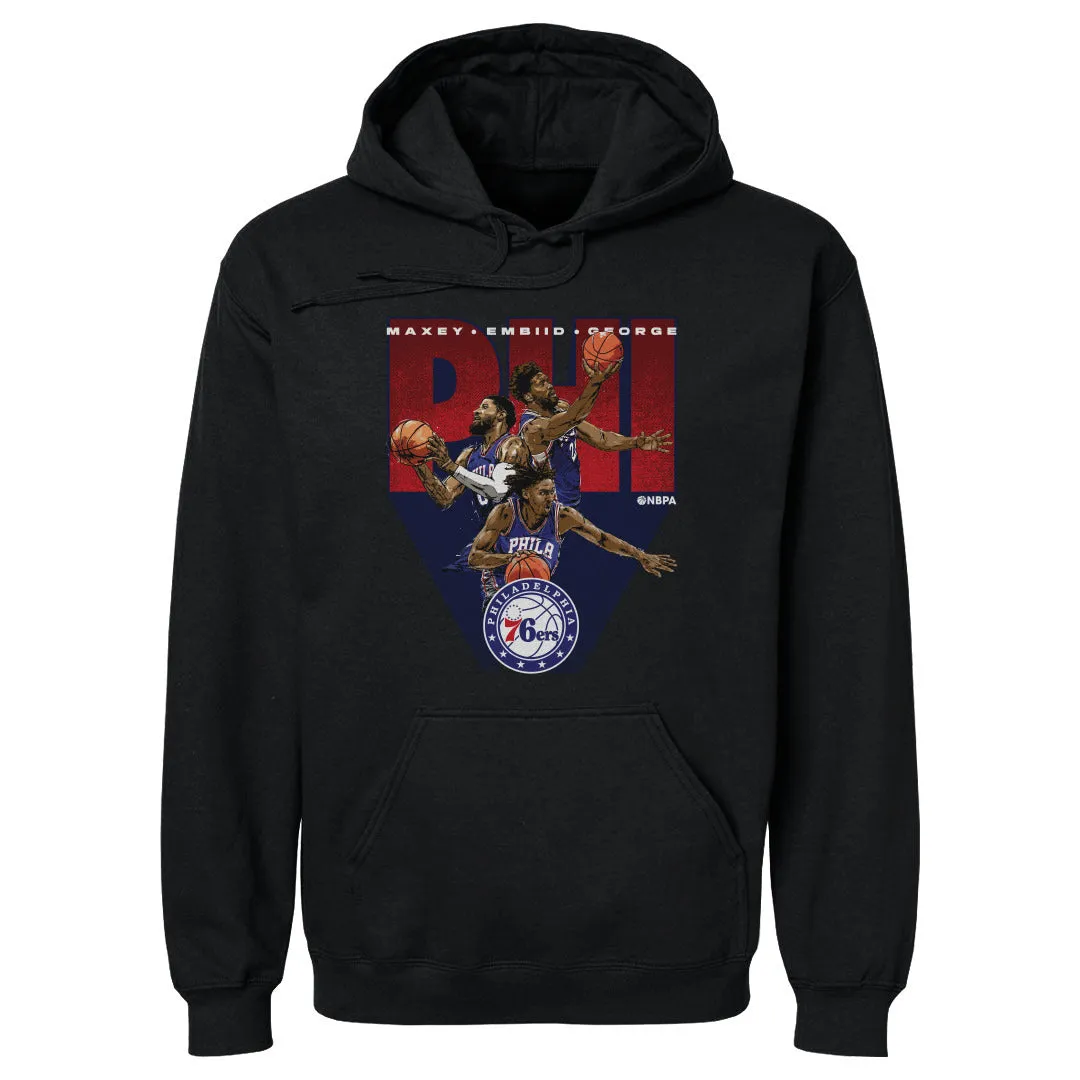 Joel Embiid Tyrese Maxey & Paul George Philadelphia 76ers Trio WHT sold by 500 Level product image thumbnail 3