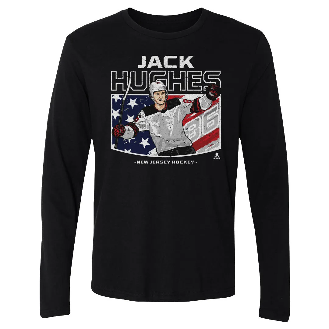Jack Hughes New Jersey American Flag WHT sold by 500 Level product image thumbnail 2