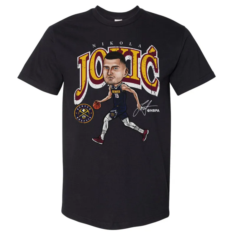 Nikola Jokic Denver Nuggets Cartoon WHT sold by 500 Level