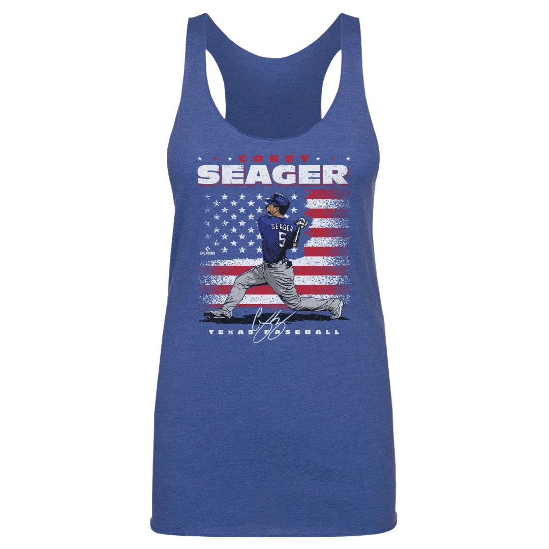 Corey Seager Texas American Flag WHT sold by 500 Level