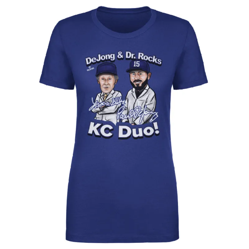 Paul DeJong & Dr. Rocks Kansas City Cartoon WHT sold by 500 Level