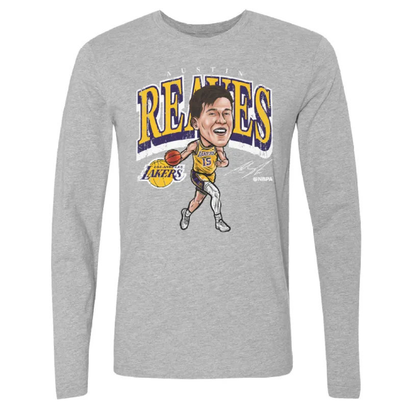Austin Reaves Los Angeles Lakers Cartoon WHT made by 500 Level