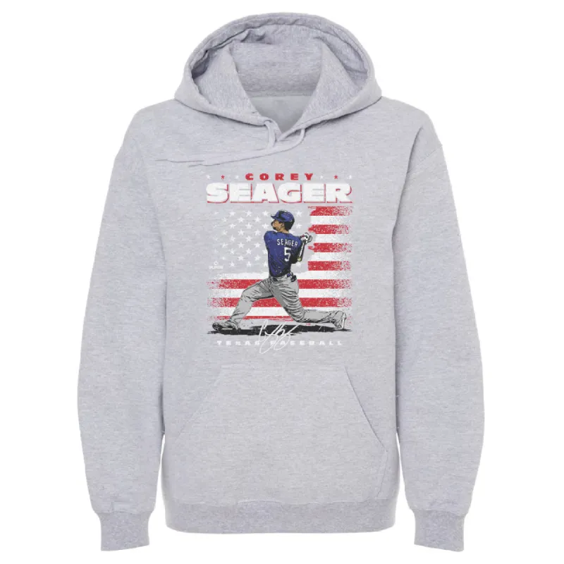 Corey Seager Texas American Flag WHT sold by 500 Level
