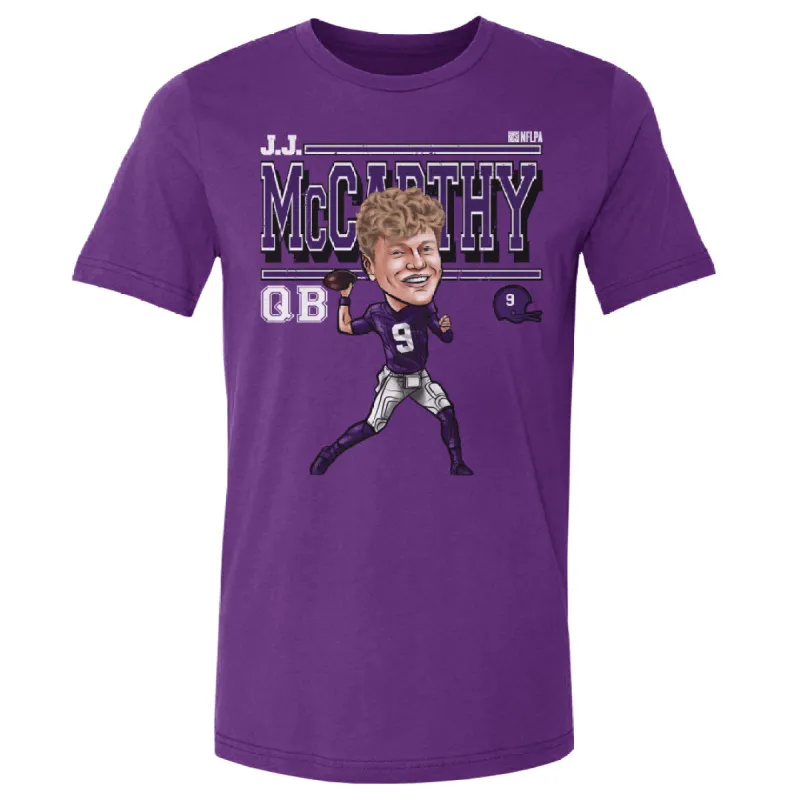 J.J. McCarthy Minnesota Cartoon WHT sold by 500 Level