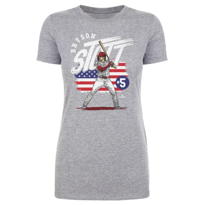 Bryson Stott Philadelphia American Flag WHT sold by 500 Level