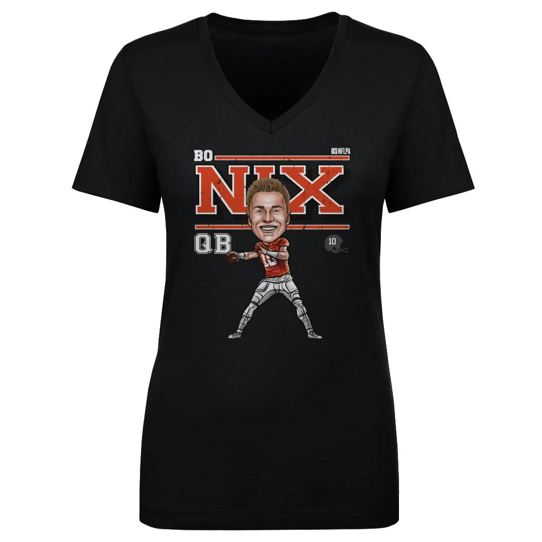 Bo Nix Denver Cartoon WHT sold by 500 Level