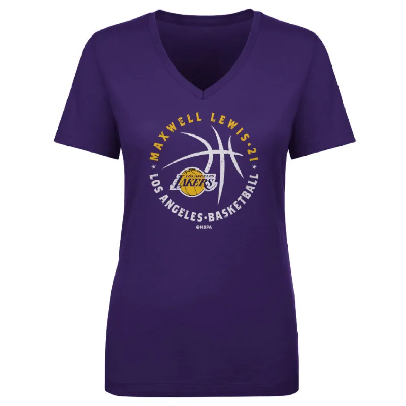 Maxwell Lewis Los Angeles Lakers Player Ball WHT made by 500 Level
